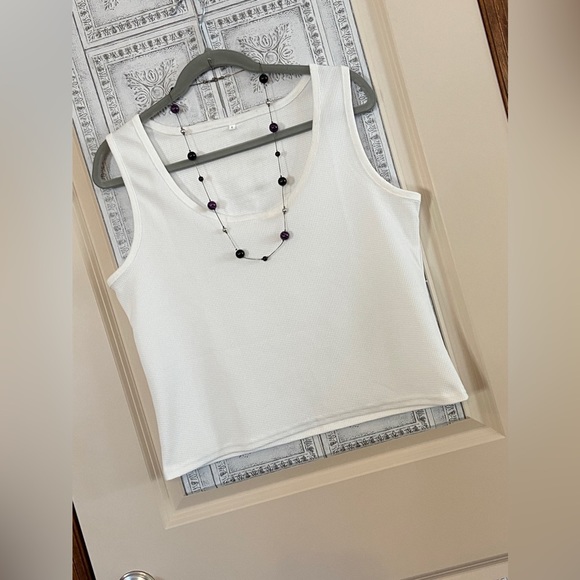 NEW Sz-L Girls Scooped Cropped Casual/Dressy Ribbed Tank Top-Perfect 4 Layering🫶 - Picture 7 of 15